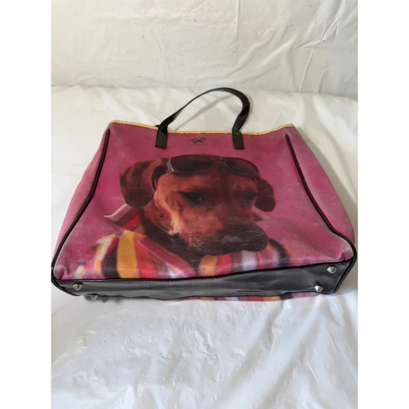 Anya Hindmarch Pink Dog Print Tote - Picture 2 of 15